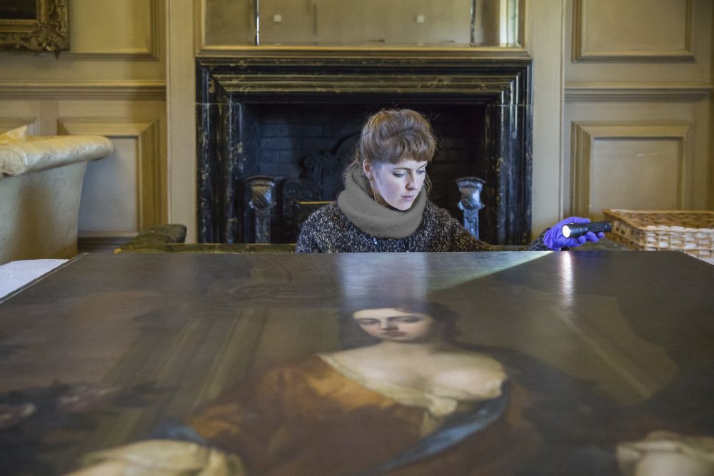 Paintings conservation work at Broughton Castle